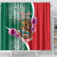 Personalized Mexico Independence Day Shower Curtain 16 De Septiembre Mexican Aztec