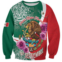 Personalized Mexico Independence Day Sweatshirt 16 De Septiembre Mexican Aztec - Wonder Print Shop