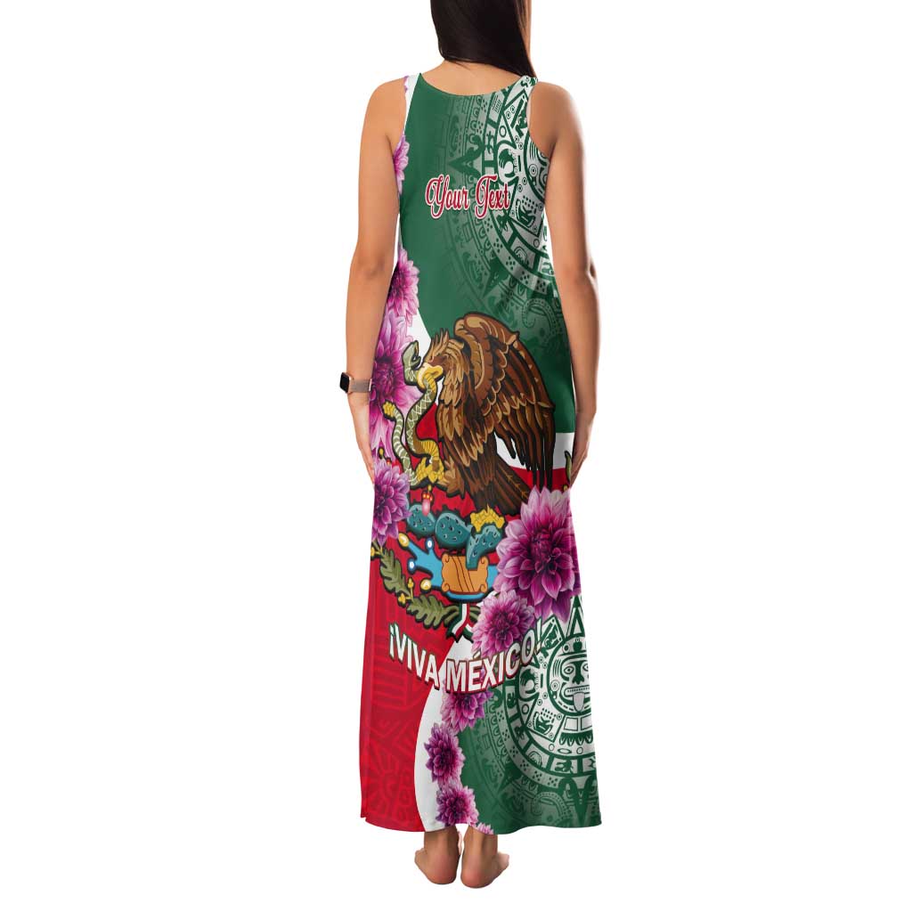 Personalized Mexico Independence Day Tank Maxi Dress 16 De Septiembre Mexican Aztec - Wonder Print Shop