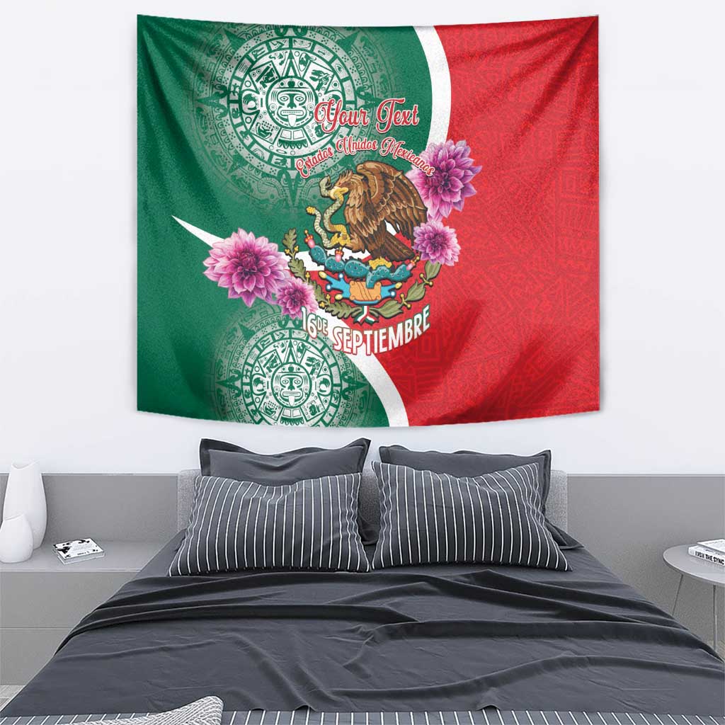 Personalized Mexico Independence Day Tapestry 16 De Septiembre Mexican Aztec - Wonder Print Shop