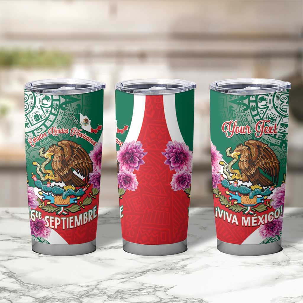 Personalized Mexico Independence Day Tumbler Cup 16 De Septiembre Mexican Aztec - Wonder Print Shop
