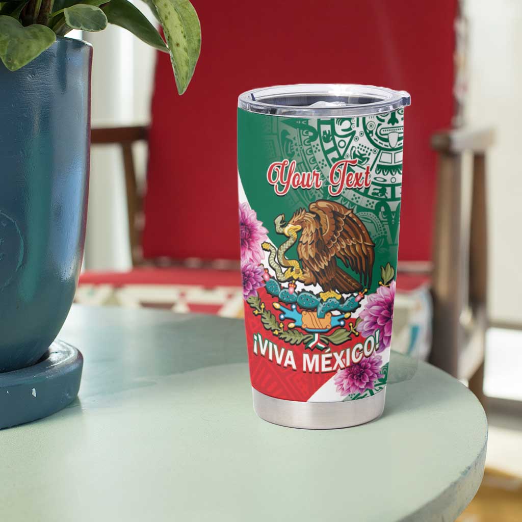 Personalized Mexico Independence Day Tumbler Cup 16 De Septiembre Mexican Aztec - Wonder Print Shop