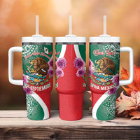 Personalized Mexico Independence Day Tumbler With Handle 16 De Septiembre Mexican Aztec - Wonder Print Shop
