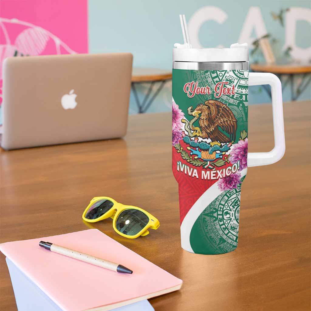 Personalized Mexico Independence Day Tumbler With Handle 16 De Septiembre Mexican Aztec - Wonder Print Shop