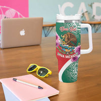 Personalized Mexico Independence Day Tumbler With Handle 16 De Septiembre Mexican Aztec - Wonder Print Shop