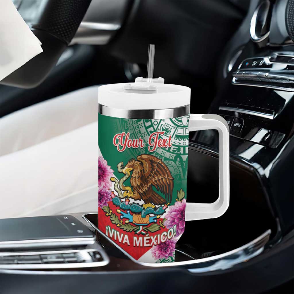 Personalized Mexico Independence Day Tumbler With Handle 16 De Septiembre Mexican Aztec - Wonder Print Shop