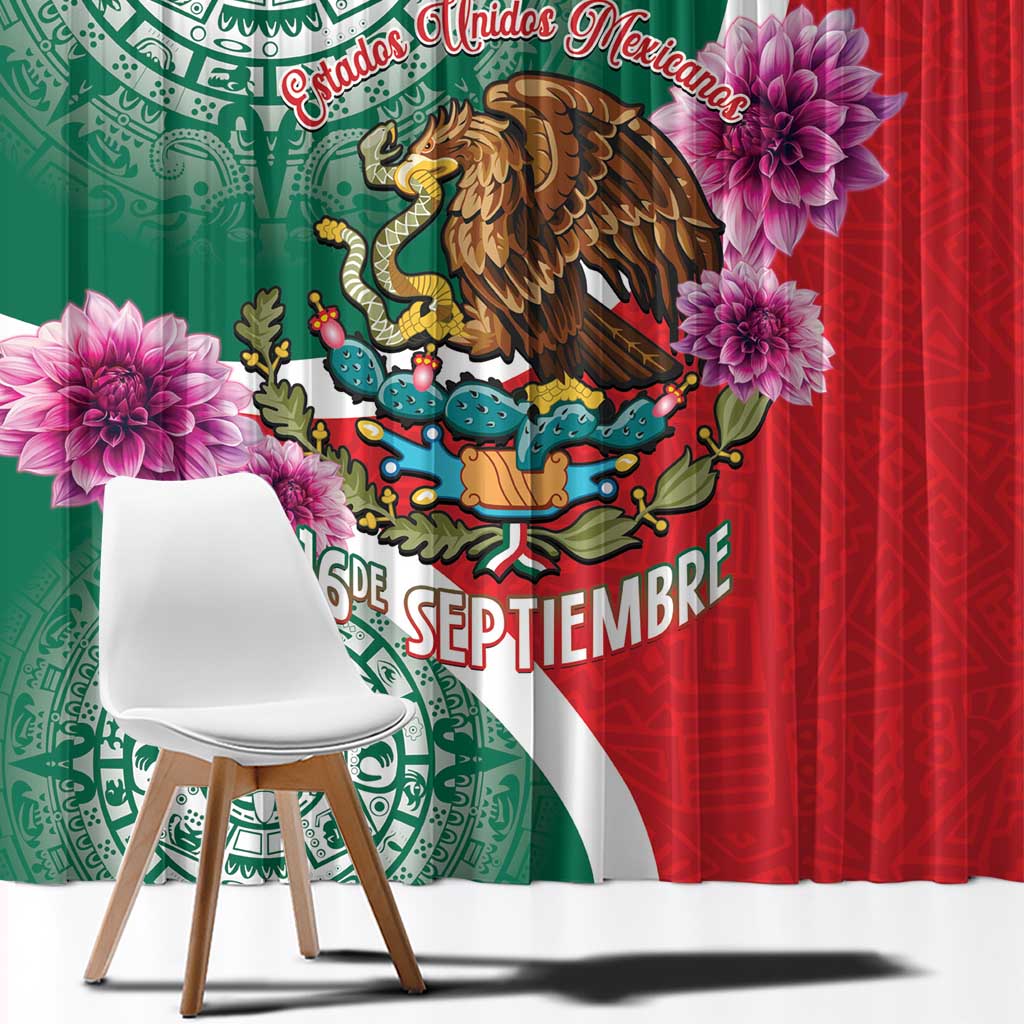 Personalized Mexico Independence Day Window Curtain 16 De Septiembre Mexican Aztec - Wonder Print Shop