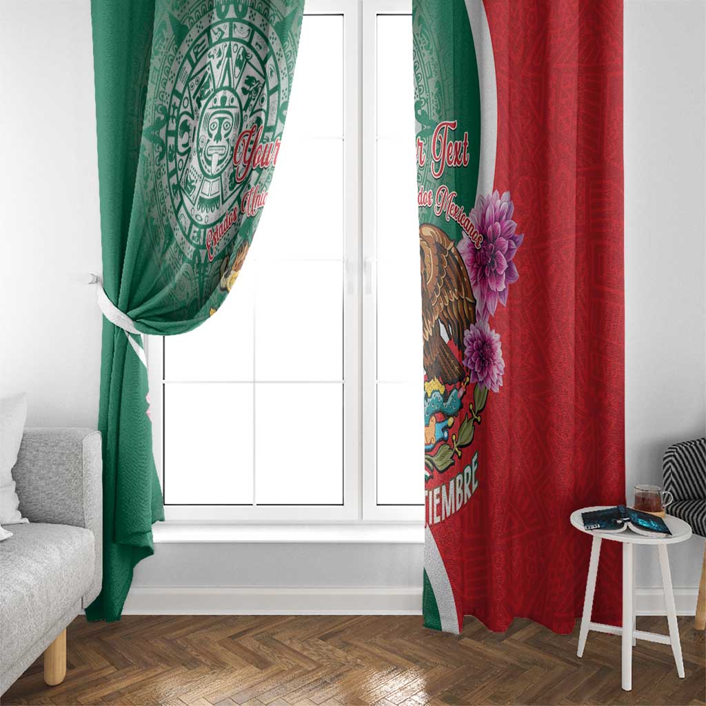 Personalized Mexico Independence Day Window Curtain 16 De Septiembre Mexican Aztec - Wonder Print Shop