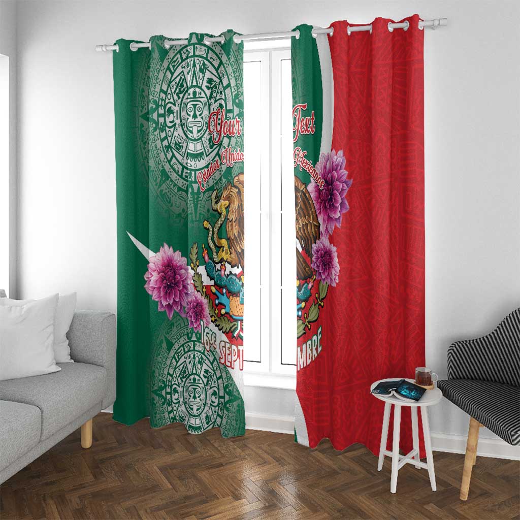 Personalized Mexico Independence Day Window Curtain 16 De Septiembre Mexican Aztec - Wonder Print Shop