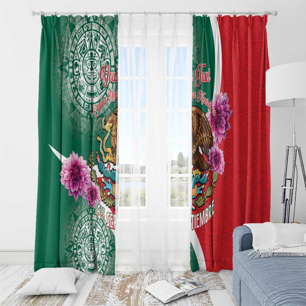 Personalized Mexico Independence Day Window Curtain 16 De Septiembre Mexican Aztec - Wonder Print Shop