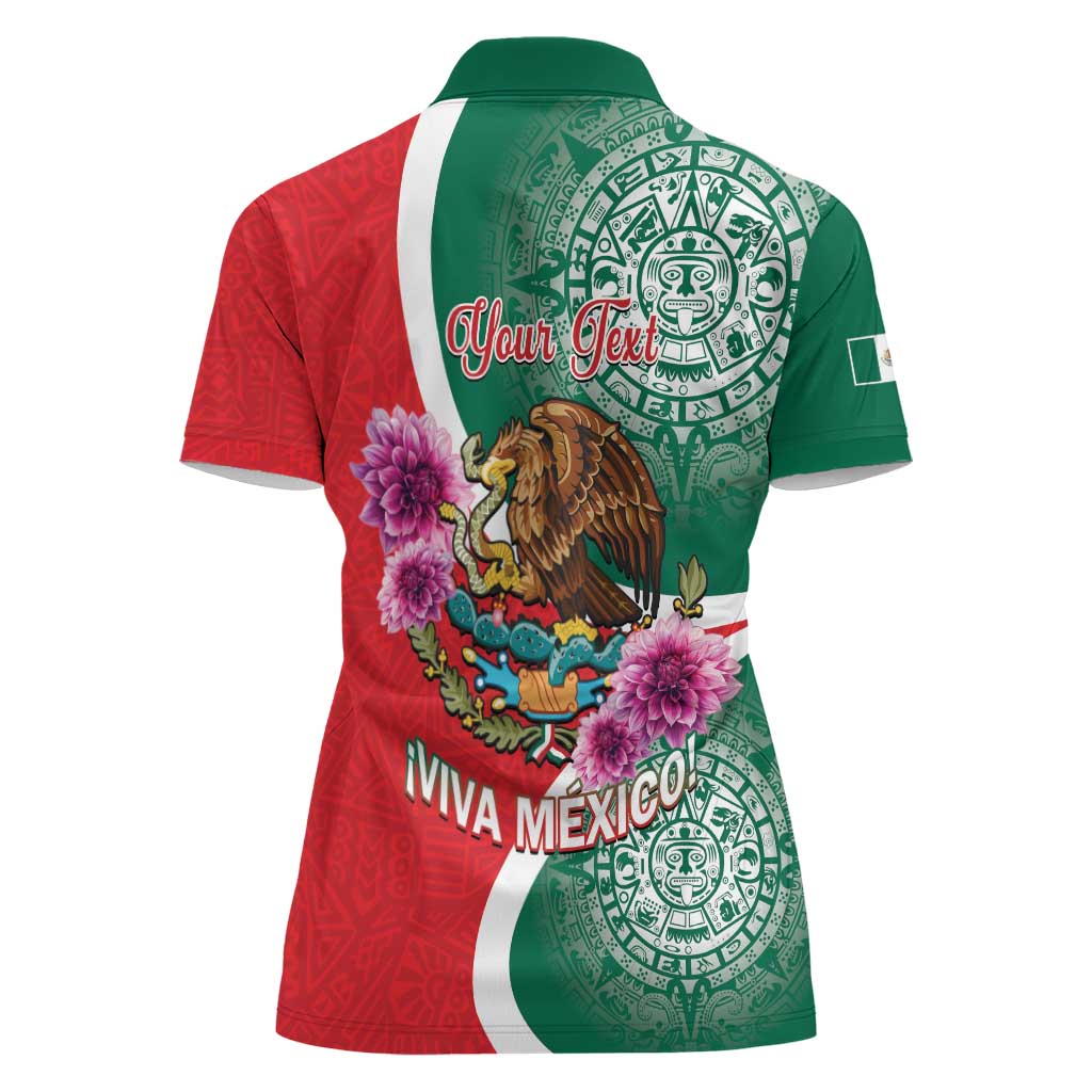 Personalized Mexico Independence Day Women Polo Shirt 16 De Septiembre Mexican Aztec - Wonder Print Shop