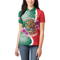 Personalized Mexico Independence Day Women Polo Shirt 16 De Septiembre Mexican Aztec - Wonder Print Shop