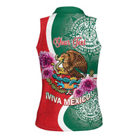 Personalized Mexico Independence Day Women Sleeveless Polo Shirt 16 De Septiembre Mexican Aztec - Wonder Print Shop