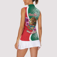 Personalized Mexico Independence Day Women Sleeveless Polo Shirt 16 De Septiembre Mexican Aztec - Wonder Print Shop