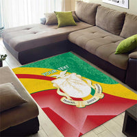 Personalised Guinea Independence Day Area Rug Happy 2 October Guinee Coat Of Arms - Wonder Print Shop