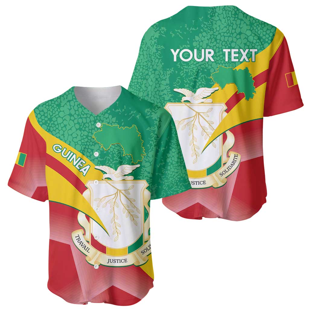 Personalised Guinea Independence Day Baseball Jersey Happy 2 October Guinee Coat Of Arms - Wonder Print Shop
