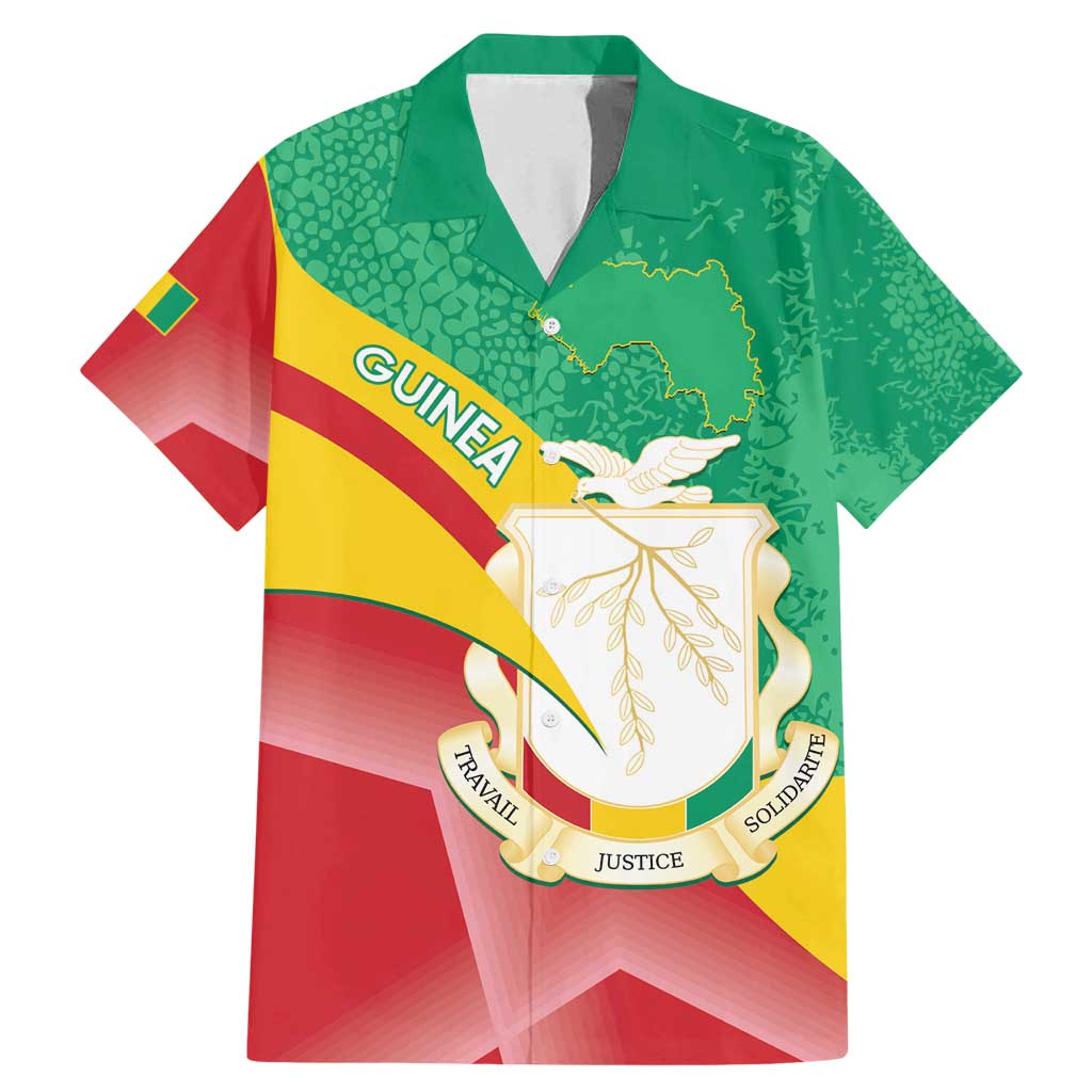 Personalised Guinea Independence Day Family Matching Mermaid Dress and Hawaiian Shirt Happy 2 October Guinee Coat Of Arms - Wonder Print Shop