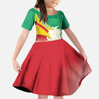 Personalised Guinea Independence Day Family Matching Off Shoulder Maxi Dress and Hawaiian Shirt Happy 2 October Guinee Coat Of Arms - Wonder Print Shop