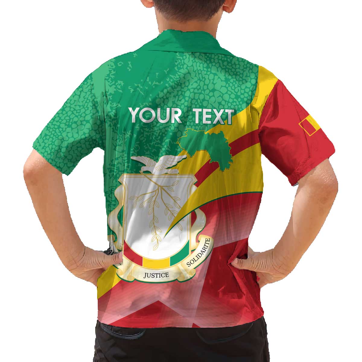 Personalised Guinea Independence Day Family Matching Puletasi and Hawaiian Shirt Happy 2 October Guinee Coat Of Arms - Wonder Print Shop
