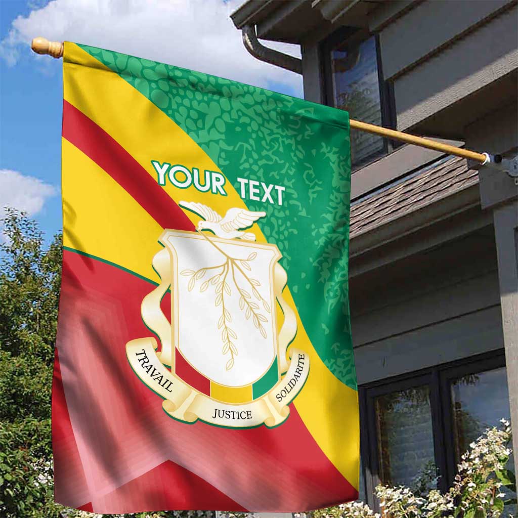 Personalised Guinea Independence Day Garden Flag Happy 2 October Guinee Coat Of Arms - Wonder Print Shop
