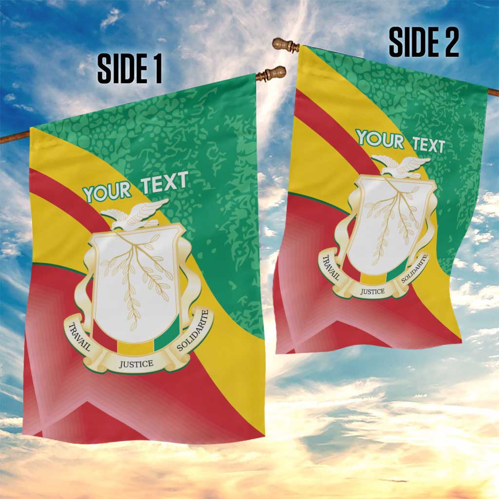 Personalised Guinea Independence Day Garden Flag Happy 2 October Guinee Coat Of Arms - Wonder Print Shop