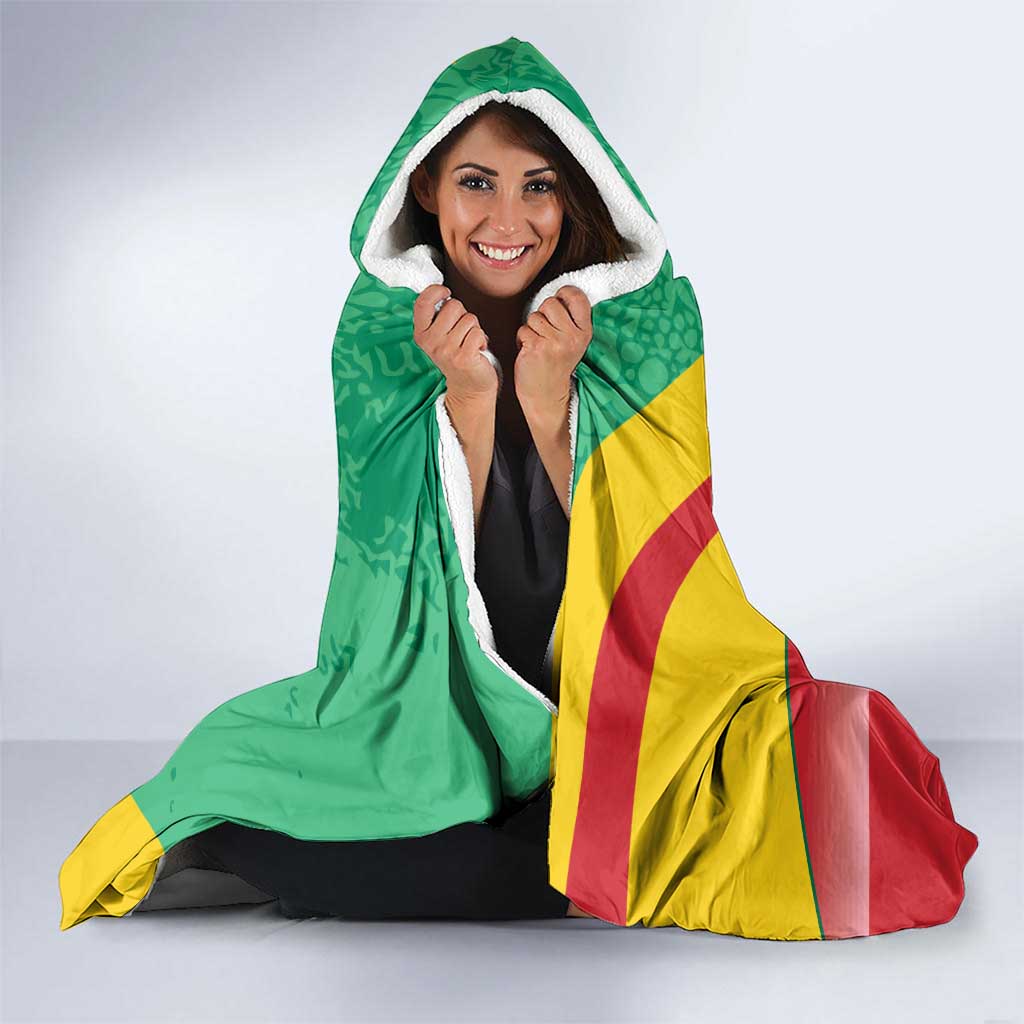 Personalised Guinea Independence Day Hooded Blanket Happy 2 October Guinee Coat Of Arms