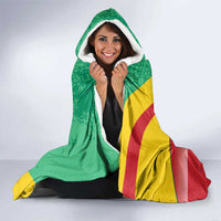 Personalised Guinea Independence Day Hooded Blanket Happy 2 October Guinee Coat Of Arms