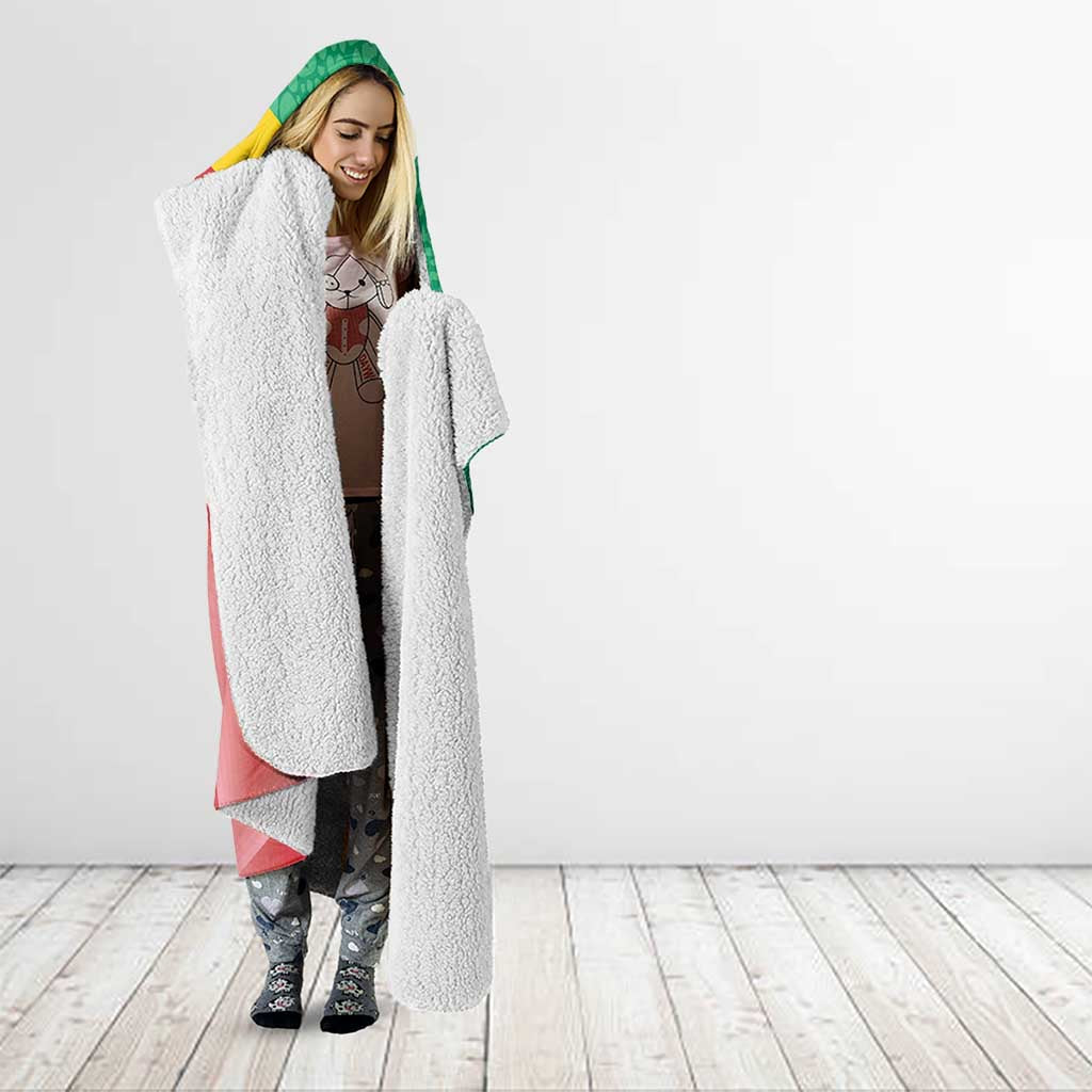 Personalised Guinea Independence Day Hooded Blanket Happy 2 October Guinee Coat Of Arms