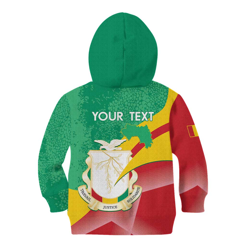 Personalised Guinea Independence Day Kid Hoodie Happy 2 October Guinee Coat Of Arms - Wonder Print Shop