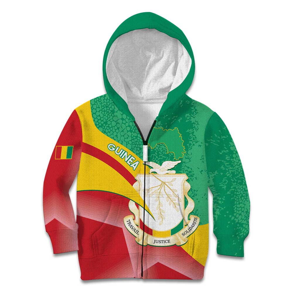 Personalised Guinea Independence Day Kid Hoodie Happy 2 October Guinee Coat Of Arms - Wonder Print Shop