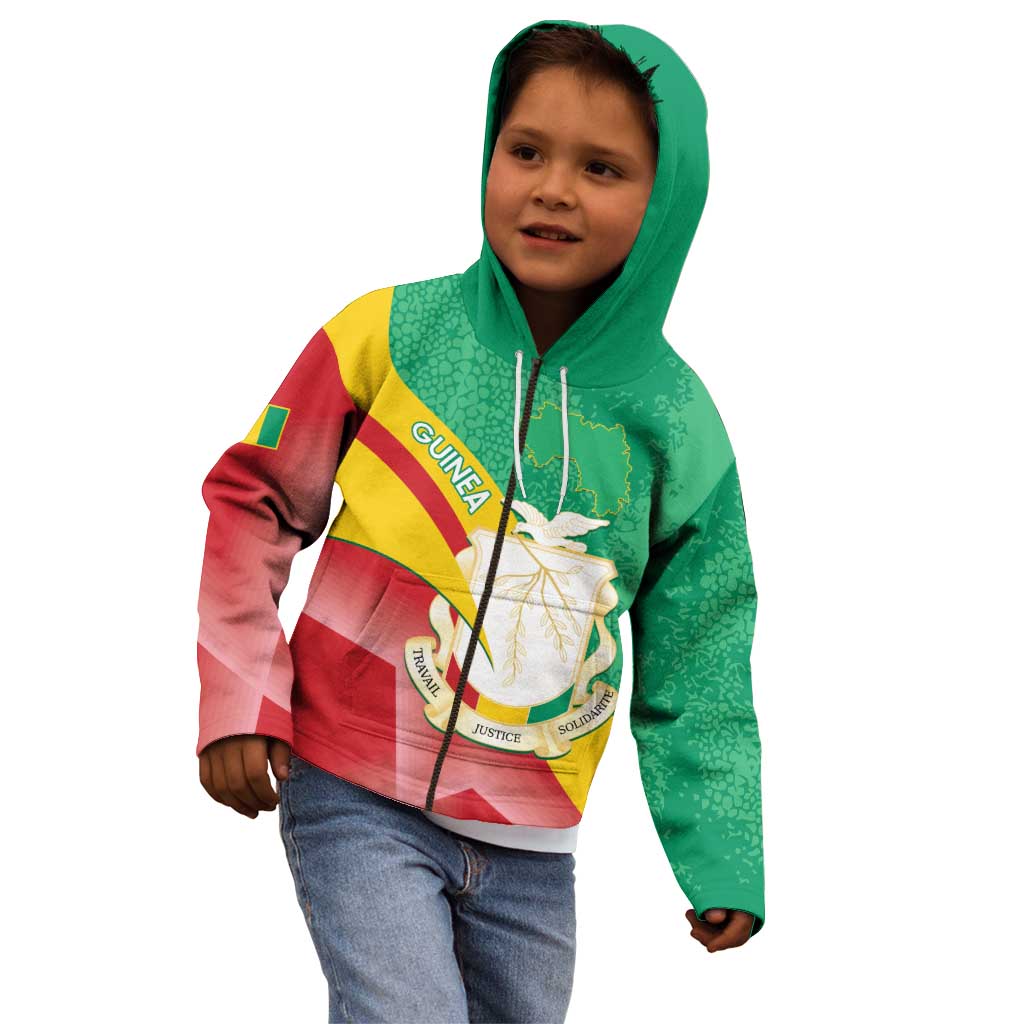 Personalised Guinea Independence Day Kid Hoodie Happy 2 October Guinee Coat Of Arms - Wonder Print Shop