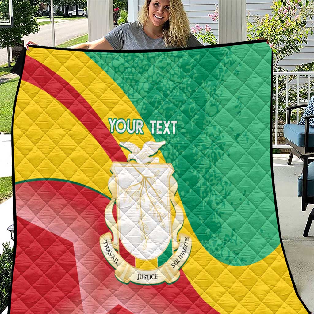 Personalised Guinea Independence Day Quilt Happy 2 October Guinee Coat Of Arms - Wonder Print Shop
