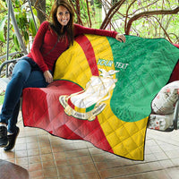 Personalised Guinea Independence Day Quilt Happy 2 October Guinee Coat Of Arms - Wonder Print Shop