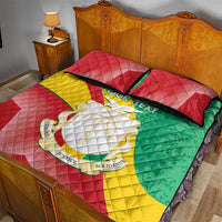 Personalised Guinea Independence Day Quilt Bed Set Happy 2 October Guinee Coat Of Arms - Wonder Print Shop