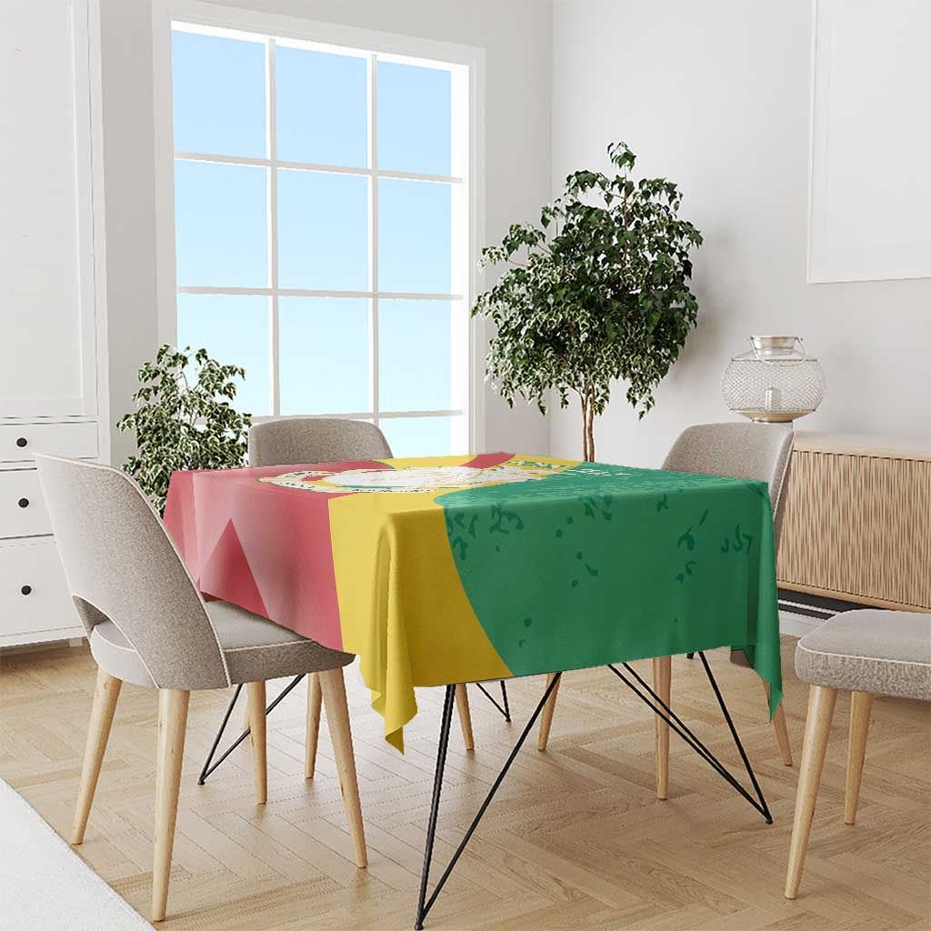 Personalised Guinea Independence Day Tablecloth Happy 2 October Guinee Coat Of Arms - Wonder Print Shop