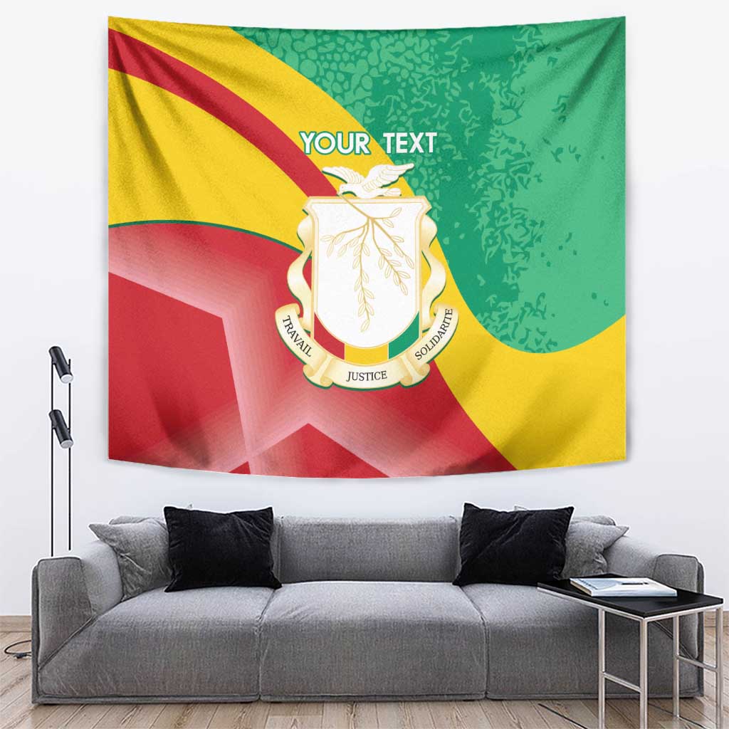 Personalised Guinea Independence Day Tapestry Happy 2 October Guinee Coat Of Arms - Wonder Print Shop