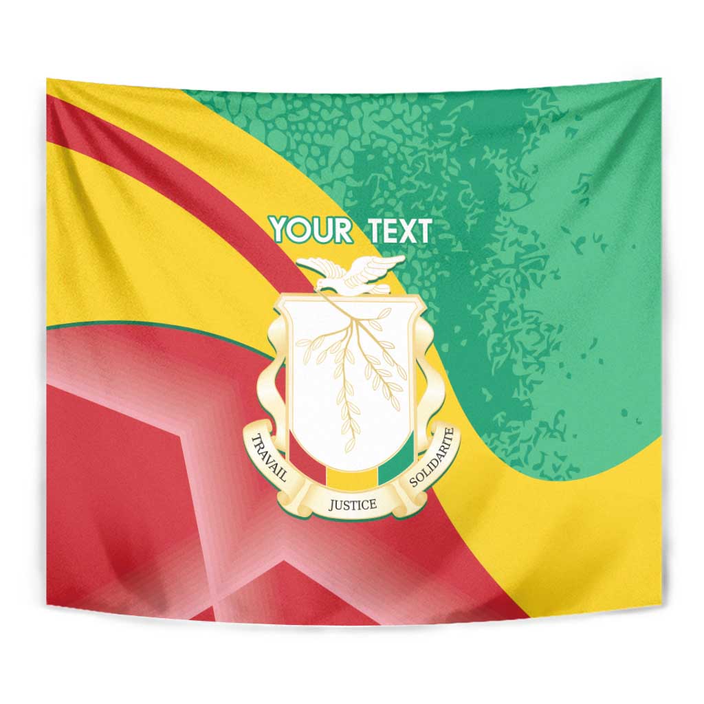 Personalised Guinea Independence Day Tapestry Happy 2 October Guinee Coat Of Arms - Wonder Print Shop