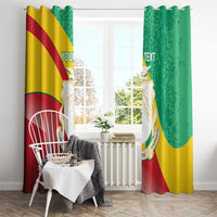 Personalised Guinea Independence Day Window Curtain Happy 2 October Guinee Coat Of Arms - Wonder Print Shop