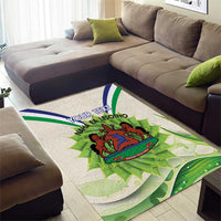 Personalised Lesotho Independence Day Area Rug Aloe Polyphylla Mix Coat Of Arms - Wonder Print Shop