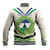Personalised Lesotho Independence Day Baseball Jacket Aloe Polyphylla Mix Coat Of Arms - Wonder Print Shop