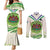Personalised Lesotho Independence Day Couples Matching Mermaid Dress and Long Sleeve Button Shirt Aloe Polyphylla Mix Coat Of Arms