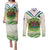 Personalised Lesotho Independence Day Couples Matching Puletasi and Long Sleeve Button Shirt Aloe Polyphylla Mix Coat Of Arms - Wonder Print Shop