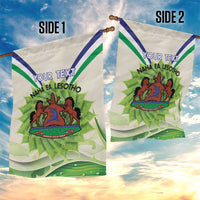 Personalised Lesotho Independence Day Garden Flag Aloe Polyphylla Mix Coat Of Arms - Wonder Print Shop