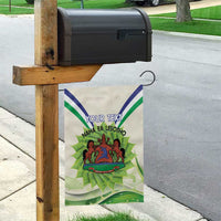 Personalised Lesotho Independence Day Garden Flag Aloe Polyphylla Mix Coat Of Arms - Wonder Print Shop