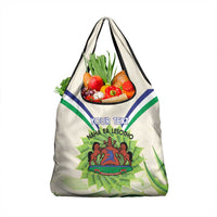 Personalised Lesotho Independence Day Grocery Bag Aloe Polyphylla Mix Coat Of Arms