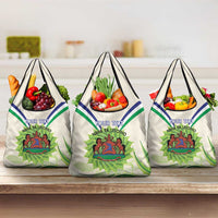 Personalised Lesotho Independence Day Grocery Bag Aloe Polyphylla Mix Coat Of Arms