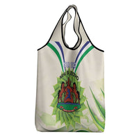 Personalised Lesotho Independence Day Grocery Bag Aloe Polyphylla Mix Coat Of Arms