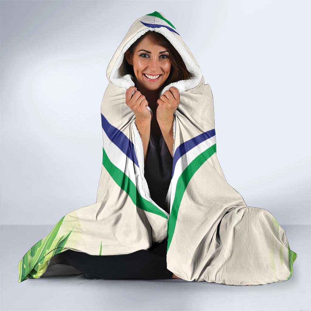 Personalised Lesotho Independence Day Hooded Blanket Aloe Polyphylla Mix Coat Of Arms