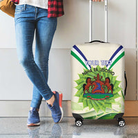 Personalised Lesotho Independence Day Luggage Cover Aloe Polyphylla Mix Coat Of Arms - Wonder Print Shop
