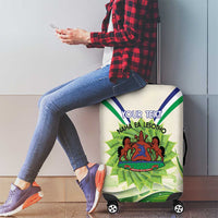 Personalised Lesotho Independence Day Luggage Cover Aloe Polyphylla Mix Coat Of Arms - Wonder Print Shop
